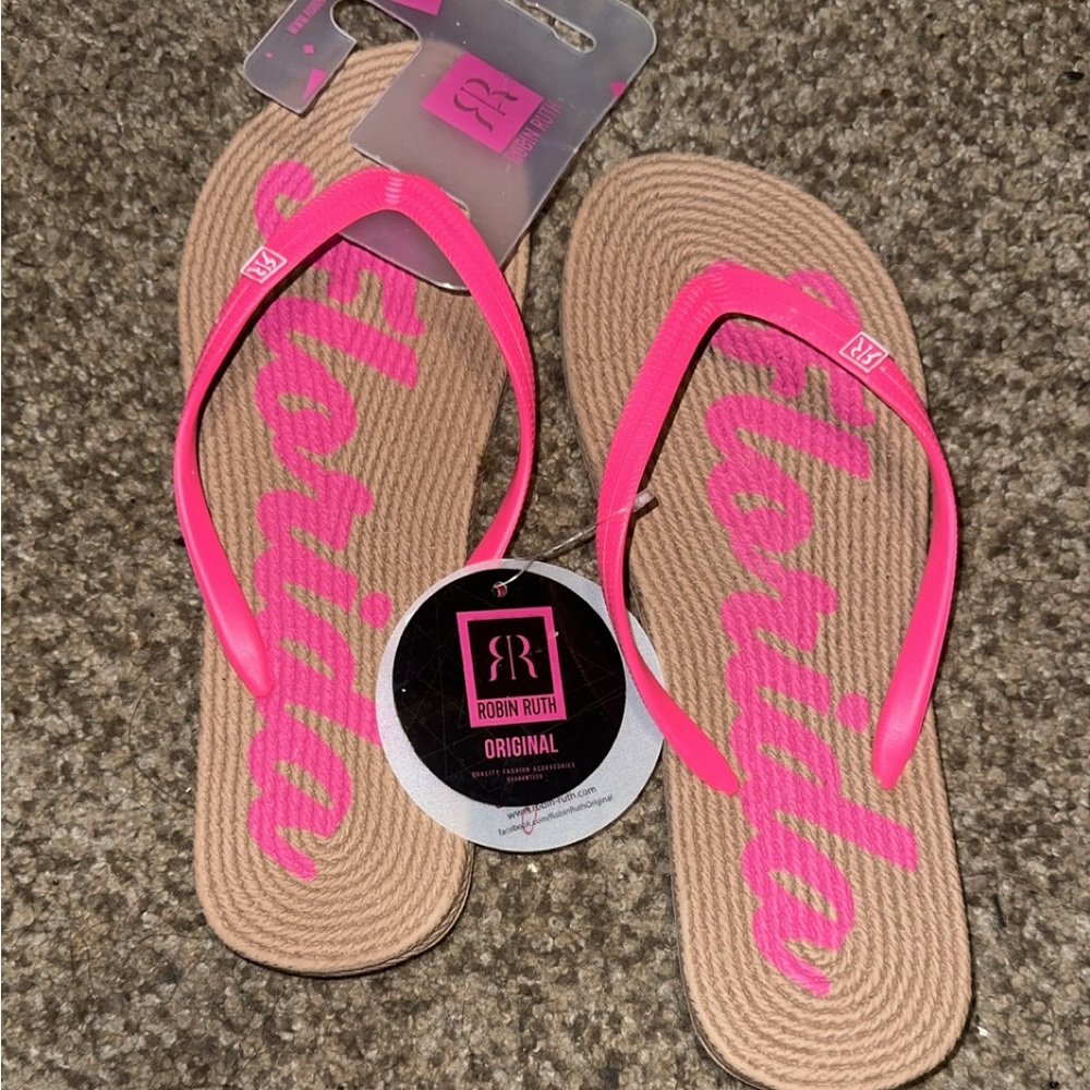 Robin Ruth Vibrant Pink and Tan Sandals